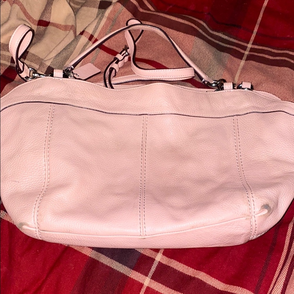 Coach Pink Shoulder Bag with Pebbled Leather (75) - Picture 8 of 10